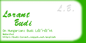 lorant budi business card